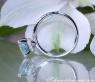 Enchanting Aquamarine Ring with Diamond Collar