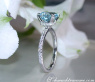 Enchanting Aquamarine Ring with Diamond Collar