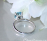 Enchanting Aquamarine Ring with Diamond Collar
