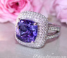 Tremendous AAA Tanzanite Ring with Diamonds