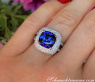 Tremendous AAA Tanzanite Ring with Diamonds