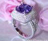 AAA Tansanit Ring mit Diamanten
