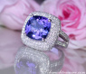 AAA Tansanit Ring mit Diamanten