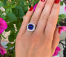 AAA Tansanit Ring mit Diamanten