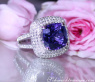 AAA Tansanit Ring mit Diamanten