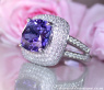 AAA Tansanit Ring mit Diamanten
