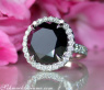 Spectacular Black Diamond Solitaire Ring (14,58 ct.)
