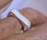 Eckiger Diamanten Ring in Weißgold 585