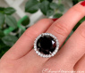 Spectacular Black Diamond Solitaire Ring (14,58 ct.)