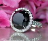 Spectacular Black Diamond Solitaire Ring (14,58 ct.)