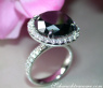 Spectacular Black Diamond Solitaire Ring (14,58 ct.)