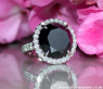 Spectacular Black Diamond Solitaire Ring (14,58 ct.)