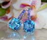 Select Blue Topaz Earrings with Sapphires