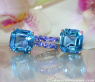 Select Blue Topaz Earrings with Sapphires