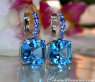 Select Blue Topaz Earrings with Sapphires