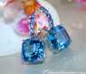 Select Blue Topaz Earrings with Sapphires