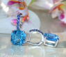 Select Blue Topaz Earrings with Sapphires