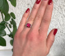 Exquisite Rhodolite Ring with Diamonds