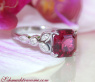 Exquisite Rhodolite Ring with Diamonds