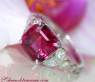 Exquisite Rhodolite Ring with Diamonds