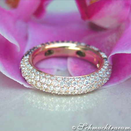 Exquisite Black & White Diamond Eternity Ring