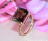 Ungewöhnlicher Rauchquarz Ring mit braunen Diamanten