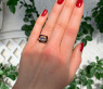 Ungewöhnlicher Rauchquarz Ring mit braunen Diamanten