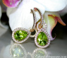 Convertible Peridot earrings with diamonds