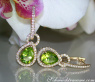 Convertible Peridot earrings with diamonds