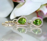 Convertible Peridot earrings with diamonds