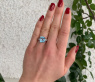 Charmanter Blautopas Ring mit Diamanten