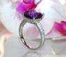 Charmanter Amethyst Ring mit Diamanten