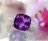 Charmanter Amethyst Ring mit Diamanten
