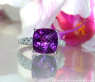 Charmanter Amethyst Ring mit Diamanten