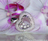 Tremendous Diamond Heart Pendant Behind Glass
