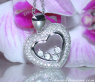 Tremendous Diamond Heart Pendant Behind Glass