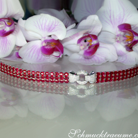 Einzigartiges Rubin Armband mit Brillanten