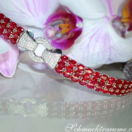 Einzigartiges Rubin Armband mit Brillanten