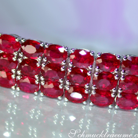 Einzigartiges Rubin Armband mit Brillanten
