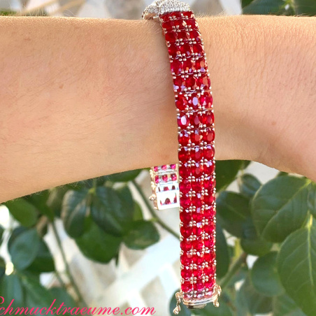 Einzigartiges Rubin Armband mit Brillanten