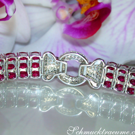 Einzigartiges Rubin Armband mit Brillanten