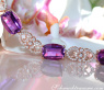 Prächtiges Amethyst Armband mit Diamanten im Art Déco Stil