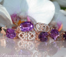 Prächtiges Amethyst Armband mit Diamanten im Art Déco Stil