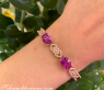 Prächtiges Amethyst Armband mit Diamanten im Art Déco Stil