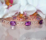 Prächtiges Amethyst Armband mit Diamanten im Art Déco Stil