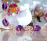 Prächtiges Amethyst Armband mit Diamanten im Art Déco Stil
