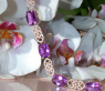 Prächtiges Amethyst Armband mit Diamanten im Art Déco Stil