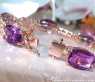 Prächtiges Amethyst Armband mit Diamanten im Art Déco Stil
