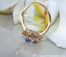 Delicate Tanzanite Snowflake Ring in Yellow gold 18k