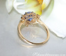 Delicate Tanzanite Snowflake Ring in Yellow gold 18k